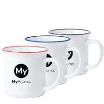 Mok | Keramiek | 300 ml | Felgekleurde rand