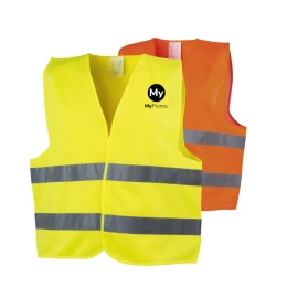 Sicherheitsweste | Polyester | XL | Für den professionellen Einsatz | Große Druckfläche vorne und hinten | Entspricht den EU-Vorschriften