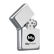 Verchroomde geborstelde aansteker | Metaal | 56x36x12 mm | Elegant