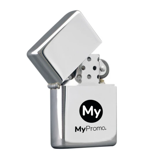 Briquet chrome brossé | Métal | 56x36x12 mm | Élégant | Chrome