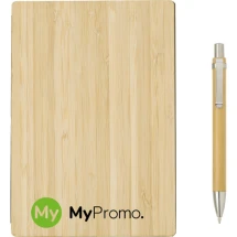 A5 notebook | Bamboo | 128 lined pages | Pen included