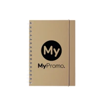 A5 Spiralnotizbuch | 80 Seiten | Recyclingkarton | Mit Gummiband