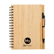 A5 Spiral-Notizbuch | 80 Seiten | Bambus | Inkl. Stift