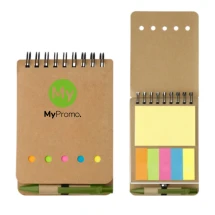 Ringband notitieboekje | 60 gelinieerde vellen | 150 sticky notes