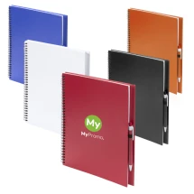 A4-Spiralnotizbuch | Einband aus Recyclingkarton | 80 Blankoseiten