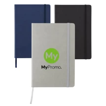 A5 notitieboekje | PU & papier 80 g/m² | 160 gelinieerde pagina's | Perfect voor reliëflogo