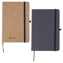 A5 notitieboek | Gerecycled leer | 200 gelinieerde pagina's | Duurzaam