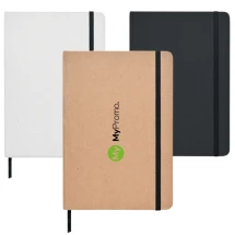 A5 Notizbuch | Recycelter Karton | 160 Seiten liniertes Steinpapier | Langlebig