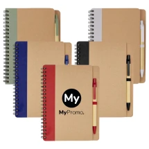 A6 Notitieboek | Gerecycled papier | 240 gelinieerde pagina’s | Pen inbegrepen