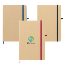 A5-notitieboek | Steenpapier | 80 gelinieerde pagina's | Met elastiek en penlus