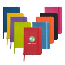 A6 notitieboek | PU | 96 gelinieerde pagina's | Lintmarker & elastische band