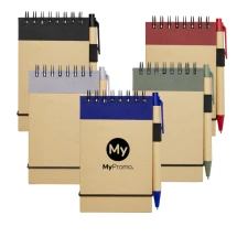 A7 Notitieboek | Gerecycled papier | 80 gelinieerde pagina’s | Pen inbegrepen