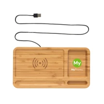 Desk organiser | Wireless charger | Bamboo | 5W