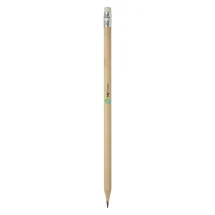 Pencil with eraser | Poplar wood, graphite & aluminium | Certified wood