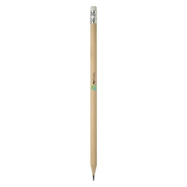 Pencil with eraser | Poplar wood, graphite & aluminium | Certified wood