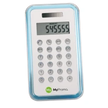 Rekenmachine | Aluminium voorzijde | 8 cijfers | Knoopcelbatterij inbegrepen