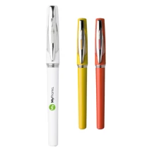 Gelpen | ABS & ijzer | Zwarte inkt | Met metalen clip