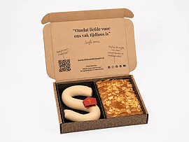 Sinterklaaspakket brievenbus | Gevulde speculaas | Marsepeinen letter | Incl. individuele verzending