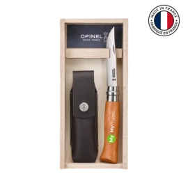 Opinel pocket knife | Wood & stainless steel | 19cm | With belt pouch | Made in France