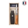 Couteau de poche Opinel | Bois & acier inoxydable | 19 cm | Avec étui de ceinture | Fabriqué en France