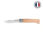 Couteau de poche Opinel | Bois de hêtre et acier inoxydable | 19 cm | Couche protectrice de vernis | Fabriqué en France