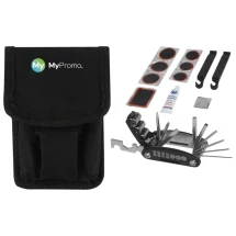 Fahrrad-Reparaturset | Polyester | 15 Teile | Kann am Fahrrad befestigt werden