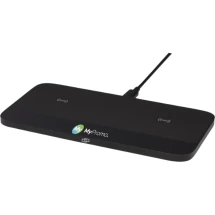 Dubbele draadloze oplaadpad | Zinklegering & PU | Ultravlak