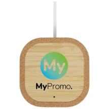 15W draadloze oplaadpad | Kurk & bamboe | Duurzaam