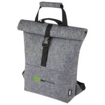 Roll-top backpack | Recycled felt | 13L | Front pocket | Durable
