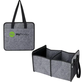 Car organizer | Recycled felt | 2 compartments & mesh pocket