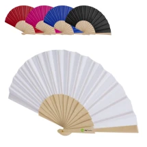 Éventail | Bois & Polyester | 23x41,5 cm | Large gamme de couleurs