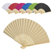 Handfächer | Bambus & Papier | 21x26 cm | Breite Farbpalette