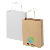 Papiertüte | Kraft 120 g/m² | 24x9x32cm | Gedrehte Henkel | Hergestellt in Europa