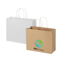 Papieren zak | Kraft 120 g/m² | 31x12x25cm | Gedraaide handvatten | Gemaakt in Europa