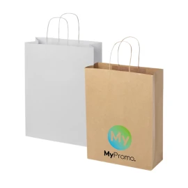 Paper bag | Kraft 120 g/m² | 31x12x41cm | Twisted handles | Made in Europe