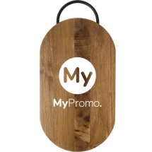 Chopping board | Acacia wood & iron | 595 g | With ergonomic handle | Rustic finish | FSC certified