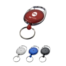 Badge sleutelhanger | Kunststof| Intrekbaar koord