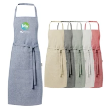 Schürze | Recycelte Baumwolle 200 g/m² & Polyester | 2 nebeneinanderliegende Taschen