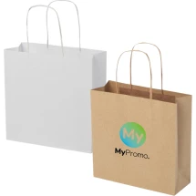 Paper bag | Kraft 120 g/m² | 24x24cm | Twisted handles | Made in EU