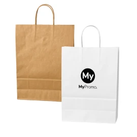 Papieren tas | Kraftpapier | 32x17x39cm | Gedraaide handvatten