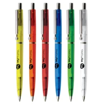 Transparante balpen | ABS kunststof | Metalen onderdelen