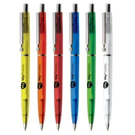 Penna a sfera trasparente | Plastica ABS | Parti in metallo