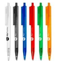 Transparante balpen | ABS kunststof | Blauwe inkt