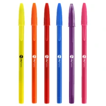 BIC Style Balpen | Plastic | Blauwe & zwarte inkt | Heldere kleuren