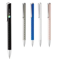 Unique ballpoint pen | Plastic and metal | Blue ink refill