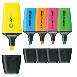 Stabilo Boss Mini markeerstift | Plastic | Navulbare inkt | Bestseller