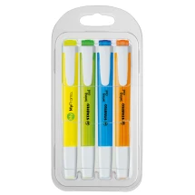 Set de 4 surligneurs Stabilo swing cool | Plastique | Anti-desséchement