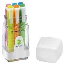 Boîte de 6 surligneurs Stabilo Swing cool| Plastique | Anti-desséchement