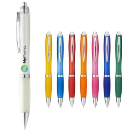 Stylo bille | ABS | Grip doux au toucher | Encre bleue | Couleurs vives
