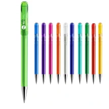 Prodir DS3 TTC Drehkugelschreiber | Kunststoff und Metall | Transparenter und verchromter Metallabschluss